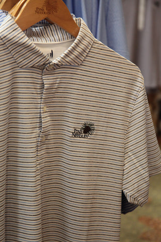 Pine Needles Blue & Black Johnnie- O Stripe Polo
