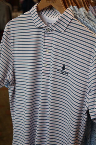 Southern Pines Pink & Blue Johnnie-O Performance Polo