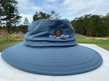 Load image into Gallery viewer, Blue bucket hat with Mid Pines logo
