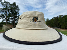 Load image into Gallery viewer, tan bucket hat with black rim
